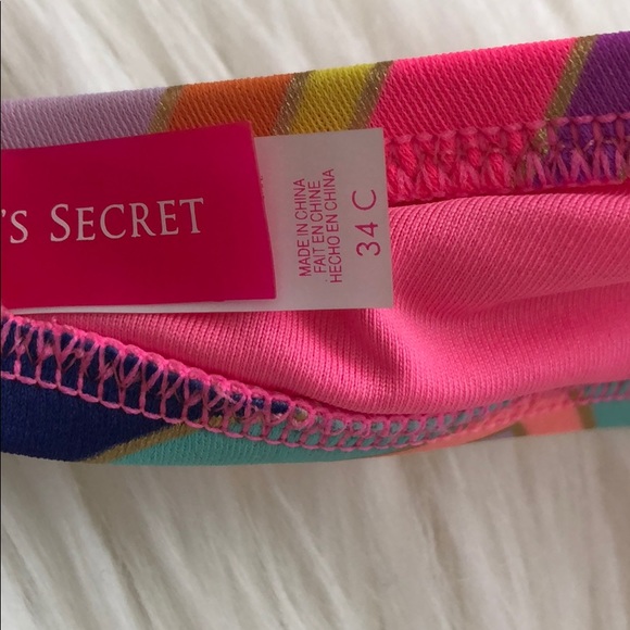 Victoria’s Secret Rainbow Chevron Bandeau Swim top - Picture 3 of 3